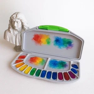 Watercolor Palette Lightweight Paint Box Drawing Tool Folding Paint Box - Picture 1 of 9