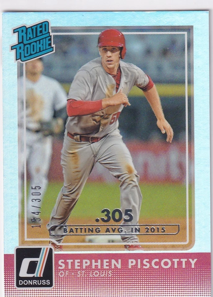 Stephen Piscotty/305 Donruss Season Stat Line RC CARDINALS #36 2016 16 PANINI Foto 1 de 1