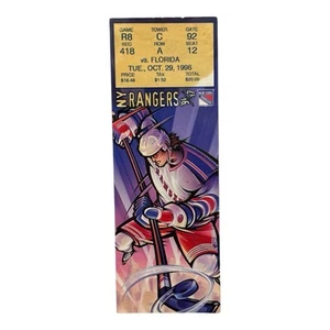 Florida Panthers vs. New York Rangers Ticket Stub October 29, 1996 Gretzky Goal - Picture 1 of 3