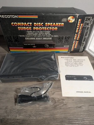 Protector contra sobretensiones de altavoz de disco compacto Reconton 1989 - modelo SCC200 con manual Foto 1 de 4
