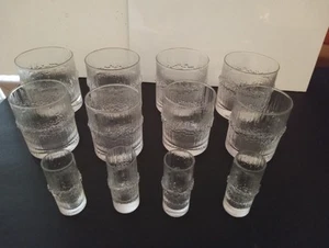 IITTALA NIVA Finland 1960s Set 12 Tapio Wirkkala Old Fashioned & Shot Glasses - Picture 1 of 10