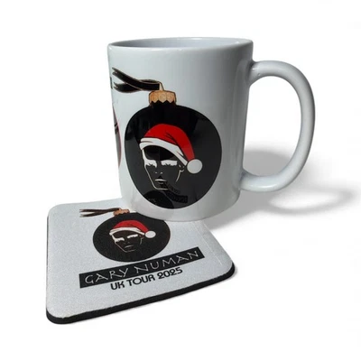 Gary numan -Telekon christmas bobble-11oz coffee Mug & coaster set New