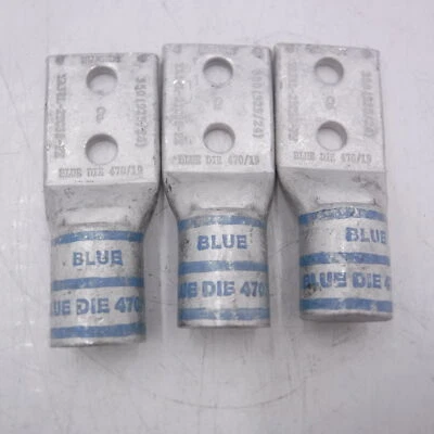 3 Pack Burndy Compression Lug Blue Die 470/19 YA34L-2TC38-FX