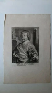 Kupferstich Portrait Cornelius Poelenbovrch Petrus de Jode Nach van Dyck - Picture 1 of 7