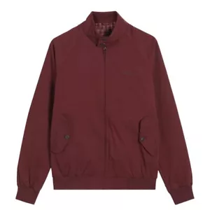 MENS BEN SHERMAN CLASSIC CHECK LINED HARRINGTON BOMBER JACKET 59148 - AUBERGINE - Picture 1 of 2