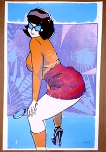 Velma Silkscreen Print Poster Limited #/25 Scooby Doo - Picture 1 of 2