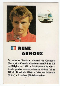 1985 Portugese Pocket Calendar F1 French Ferrari Team Driver Rene Arnoux - Picture 1 of 2