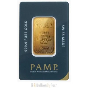 PAMP Suisse 1oz Gold Bar Minted - Picture 1 of 3
