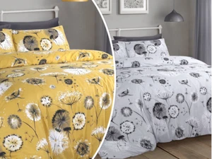 Dandelion Dreams Floral Duvet Quilt Cover Bedding Set Single Double King Size - Picture 1 of 3