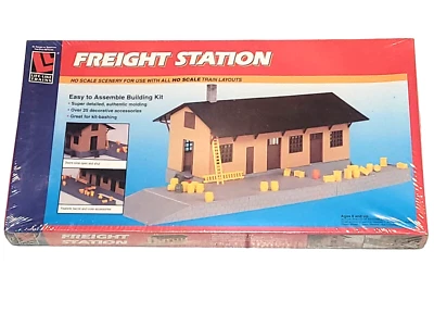 LIFE-LIKE #1353 FREIGHT STATION - HO Scale Kit - SEALED! - Image 1 of 4