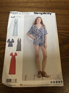Simplicity Pattern 8333 Ms Knit Dress & Jumpsuit 2 Lengths w/Bodice Opt Sz 12-20 - Picture 1 of 4