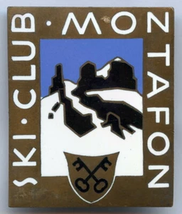 Austria Ski Club MONTAFON Esquí Viaje Vintage Pin Insignia 41x34mm!!!  - Imagen 1 de 3