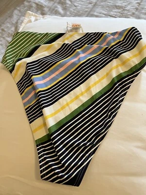 Parte inferior de bikini Tory Burch cintura alta a rayas talla m nueva sin etiquetas 432 Foto 1 de 3