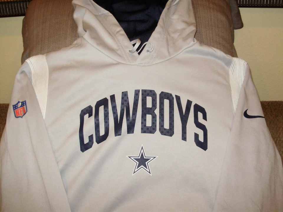 Nike NFL Dallas Cowboys Therma Fit Sideline Grey Hoodie Men’s Size M
