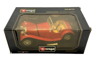 Burago 1/18 Scale Diecast Model Car 3006 - 1937 Jaguar SS 100 - Red - Picture 1 of 10
