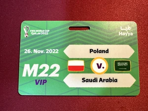 FIFA Qatar 2022 HAYYA Match# 22 Poland V. Saudi Arabia VIP Gate Pass World Cup - Picture 1 of 2