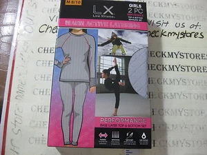 Live Xtreme LX Girl's Warm Active Base Layer Quilted Underwear Set Thumb Holes - Picture 1 of 12