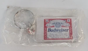 Budweiser Vintage Key Ring Keychain Sealed - Picture 1 of 2