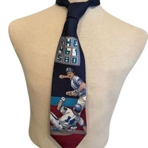 Corbata Ralph Marlin Vintage Jugador de Béisbol Seda Multicolor Para Hombre EE. UU. Deporte - Imagen 1 de 5