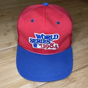 VTG Sports Specialties World Series 1984 Detroit Tigers Rope Mesh Snapback Hat - Picture 1 of 14