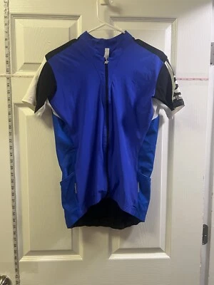 Camiseta de ciclismo Assos Aero Elite tamanho XL azul zíper completo manga curta leve em excelente estado usado - Imagem 1 de 4
