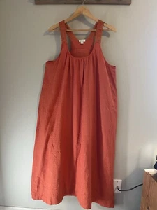 Abito Sundance ricamato paisley pizzo cotone maxi abito arancione senza maniche XL - Foto 1 di 8