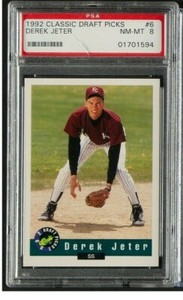 1992 Derek Jeter Classic Draft Picks Baseball Card #6 Graded PSA NM-MT 8