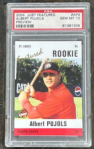 ALBERT PUJOLS FEATURED ROOKIE 2004 JUST MINORS PSA GEM MINT 10 | Cardinals | HOF