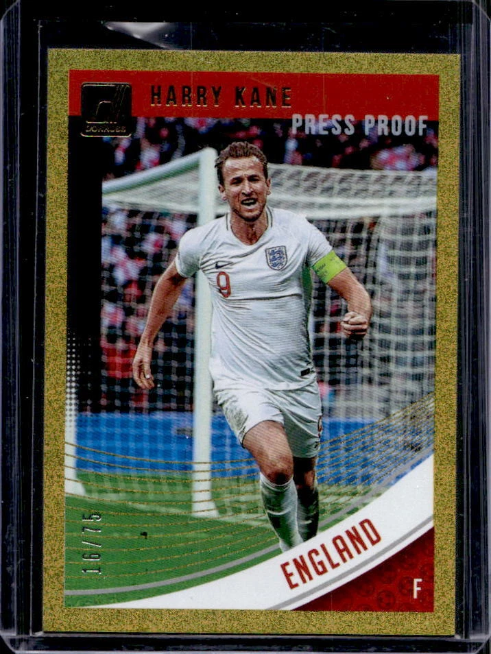 2018-19 Panini Donruss Harry Kane Press Proof Gold #16/75 England