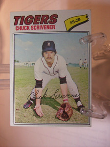 1977 Topps Baseball Card    #173 Chuck Scrivener RC   (93521)