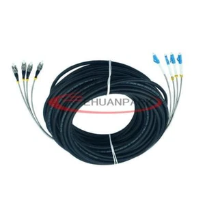 Field Outdoor LC UPC-FC UPC 4 Strand 9/125 Single Mode Fiber Patch Cord 30M - Photo 1/1