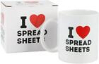 Toy Galaxy I LOVE SPREADSHEETS Ceramic 325ml Coffee Tea Mug | Slogan Office Mugs