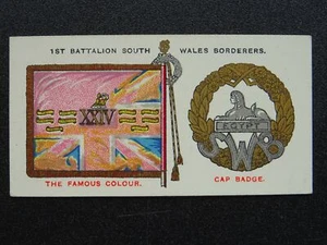 No27 1st BATT SOUTH WALES BORDERS Regimental Standards & Cap Badges Players 1930 - Picture 1 of 1