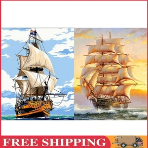 Kit de pintura al óleo de pared de velero por número póster hogar lienzo obras de arte decoración - Imagen 1 de 13