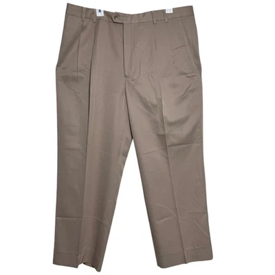 Pantalones de golf Cutter & Buck DryTec Luxe plisados caqui para hombre talla 40 calce clásico Foto 1 de 4