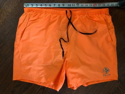 Vintage RLX Ralph Lauren L Men's Safety/Neon  Orange “02 Unit” Shorts Size Large - Image 1 of 4