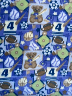 Синяя спортивная флисовая ткань в ярдах — ширина 60 дюймов, 100% полиэстер, футбольная основа - Изображение 1 из 4