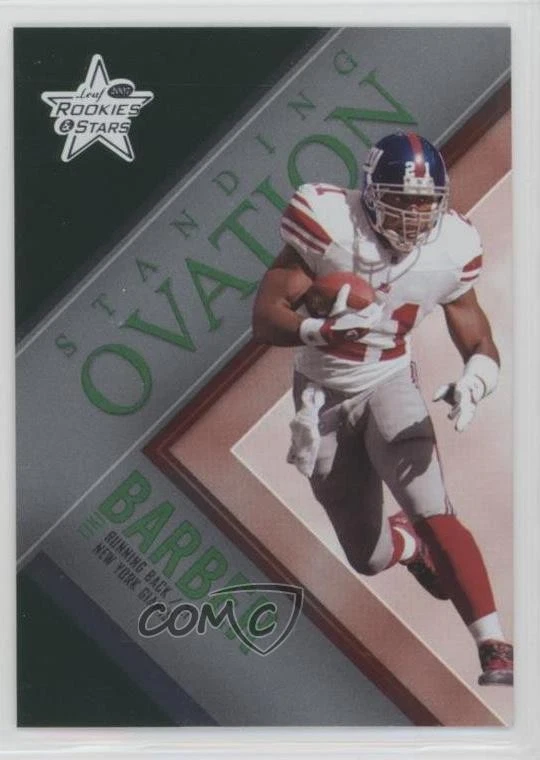 2007 Leaf Rookies & Stars Standing Ovation Green /100 Tiki Barber #SO-1 - Image 1 of 2