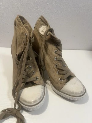 Ash Limited 39 9 Zapatillas de Tacón Alto Botas Caqui Botín Mula Pump Thelma Foto 1 de 4