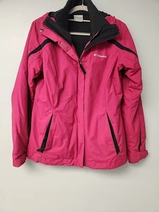 2 In 1 Columbia Blazing Star Interchange Jacket Womens M Pink Hooded Coat - Picture 1 of 9