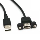 Usb2.0 Male To Female Extension Cable With Screw Holes For Fixing 2M 0.6m 1m