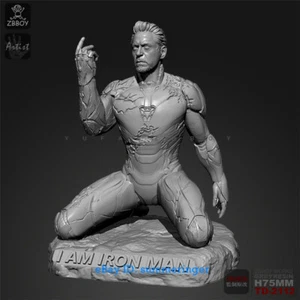 75mm Iron Man Tony Stark Figure Resin Model Kits Unpainted YUFAN Model TD-2112 - Picture 1 of 4