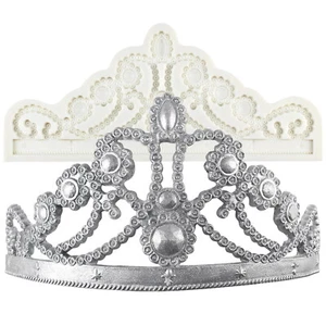 Corona molde de silicona princesa fondant accesorio para tartas filigrana tiara 5 motivos - Imagen 1 de 15
