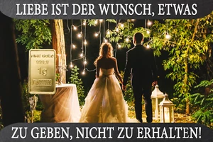 1,0 Gramm Feingold Motiv-Karte "Hochzeit Abend Altar" Goldbarren / 999,9 Gold - Bild 1 von 3