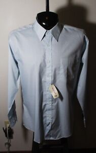 Men's ADOLFO Blue "Athletic Fit" Long Sleeve Dress Shirt Size 16.5/34-35 NWT