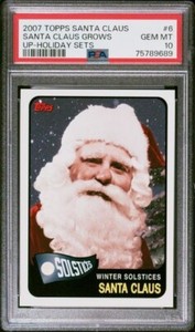 2007 TOPPS SANTA CLAUS HOLIDAY SETS SANTA GROWS UP #6 PSA 10 GEM MINT POP 3