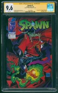 Spawn #1 CGC 9.6 SS Todd McFarlane tinta verde serie firma primera aplicación Al Simmons - Imagen 1 de 2