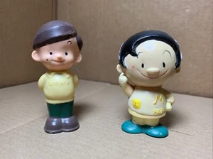 (2x) Vintage 1960s Sony Corporation Mitsubishi Group Boy Girl Rubber Figure Doll - Picture 1 of 13