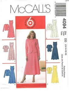 2003 McCalls 4094 Great Looks One Easy Pattern sz DD 12-18 sewing pattern uncut - Picture 1 of 3