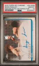 2019 Topps UFC Chrome Sean O’Malley On Card Auto Octo-Fractor /16 PSA 10 POP 1